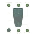 thumbnail image 4 of Ecobo 20.9-Inch Tall Eco-Friendly Round Pot Planter | Indoor/Outdoor Use, Durable, Versatile, and Lightweight | Contemporary All-Weather Design by Brazilian Artisans - Blue-Gray, 4 of 6