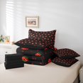 thumbnail image 6 of Manfei Cute Strawberry 7-Piece Bedding Comforter Set,Polka Dot King Bedding Sets,Red Black Bed Sheets For Girls,Ultra Soft Home Decor Reversible, 6 of 8