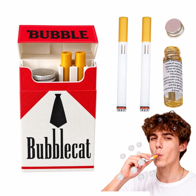Set mini soplador de burbujas AXONKIT con diseño de cigarrillo para aliviar el estrés