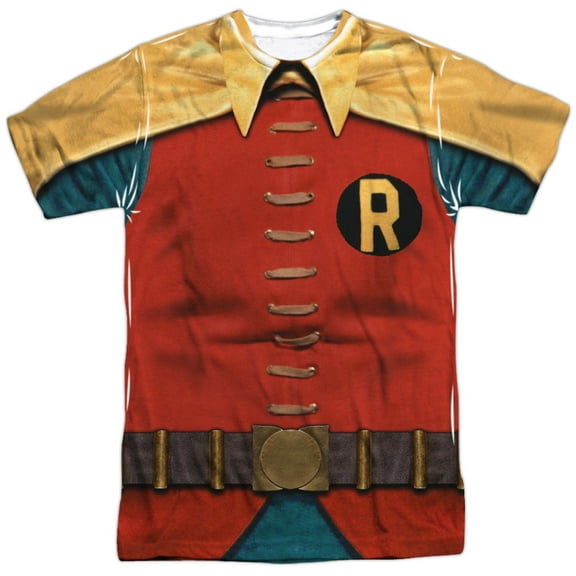 Batman Men's Robin Costume Sublimation T-shirt Small White