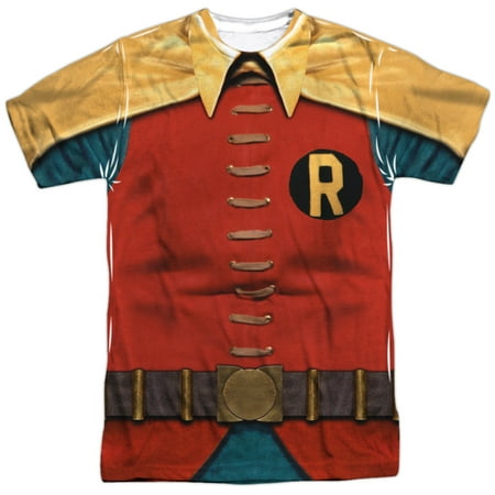 Batman Classic Tv - Robin Costume - Short Sleeve Shirt - Small