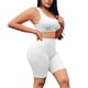 thumbnail image 3 of Leggings Fitness Sport Stretch Short Pants Mujer Pantalones de yoga, Blanco, M Yuarrent AP002149-10, 3 of 7