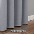 thumbnail image 5 of Melodieux Linen-textured Blackout Room-Darkening Thermal Insulated Curtains, Grommet Top, 2 Panels, Gray, 50 x 96 Inch Length, 5 of 9