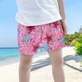 thumbnail image 4 of Boys Shorts Summer Casual Style Floral Print Hawaii Holiday Beach Short Pants Boys Swim Trunks Hot Pink 7 Years-8 Years, 4 of 5