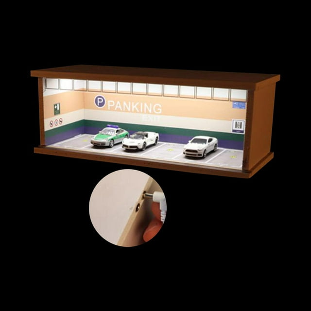 Organizador de estacionamiento perfecl 1:64 caja protectora telón de fondo escena de vehículo juguetes coleccionables accesorios Estilo A
