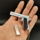 thumbnail image 5 of Llavero colgante de regalo con modelo de pistola de metal completo de 1911 en plata brillante a escala 1:3, 5 of 5