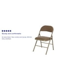 thumbnail image 5 of Flash Furniture 2 Pack HERCULES Series Double Braced Beige Vinyl Folding Chair, 5 of 14