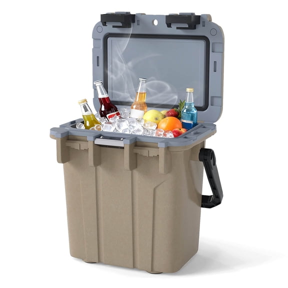 Costway 21 QT Ultra-Light Injection Molded Cooler with Swing-up Handle & Bottle Opener Coffee