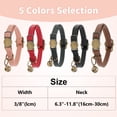 thumbnail image 7 of Unique Bargains Cat Collar Adjustable Breakaway Feature PU Cat Collar Breakaway with Bell Green, 7 of 7