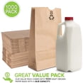 thumbnail image 2 of 8 Lb Kraft Brown Paper Lunch Bags (1000 Count) - Bulk Disposable Lunch sacks, Small Size Blank Bag, Good for a Snack, Sandwich, Grocery Food, and Arts & Crafts Projects, Stock Your Home, 2 of 6