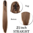 thumbnail image 4 of 18”/21” Claw on Ponytail Extensions Real Straight/Curly Clip in Hair Extensions, 4 of 6