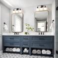 thumbnail image 4 of Bathroom Vanity Light 3 Lights Bathroom Lighting Fixtures Over Matte Black Wall Sconces with Frosted Globe Glass for Hallway Restroom, 4 of 5