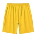 thumbnail image 3 of TANBOM Men's Fashion Polyester Five Sports Shorts Lightweight Breathable Adjustable Drawstring Yellow XL, 3 of 6