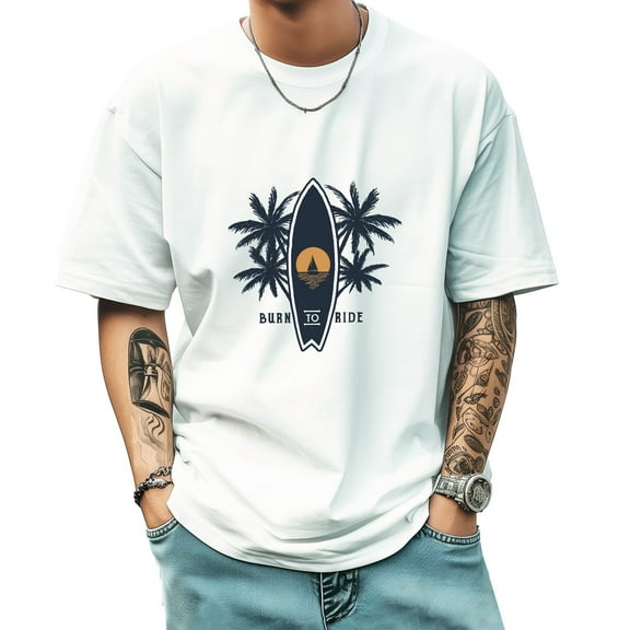 Graphic Tees for Men Summer New Print Casual Tee Fashion Trend Sports Shirt Select