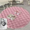 thumbnail image 4 of Rug Area Rug Round Rug Contemporary Entry Rug Comfortable Floor Mat Doormat for Bedroom Porch Hallway Dorm Home Decoration Washable Rug Pink 40x40cm, 4 of 6