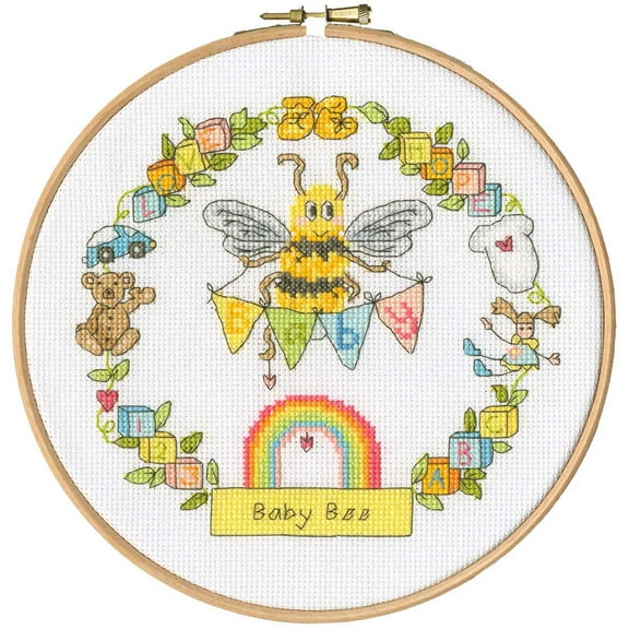 Bothy Threads Baby Bee Hoop Counted Cross-Stitch Kit