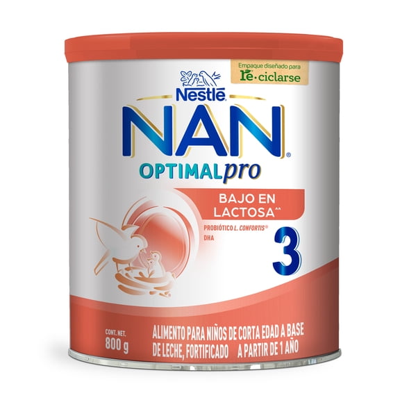 Alimento para niños de corta edad NAN Optimal Pro etapa 3 a partir de 1 año 800 g