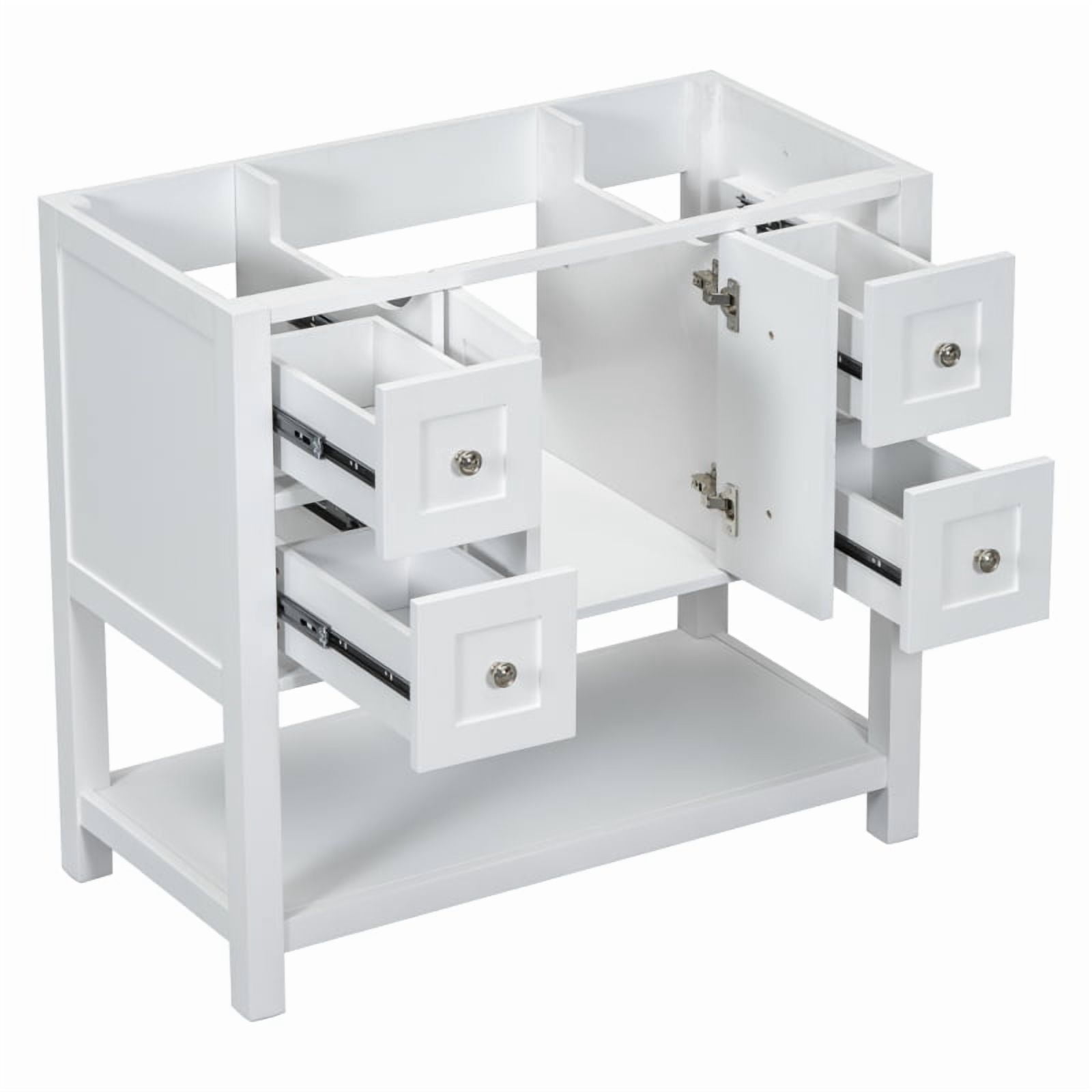 36'' Bathroom Vanity with Undermount Sink,Free Standing Vanity Set with 4 Drawers& Soft Closing Doors,Solid Wood Frame Bathroom Storage Cabinet (Same as SW000123AAE)