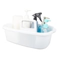 thumbnail image 2 of Cesta de Almacenamiento de PláStico Cajita de Ducha PortáTil Cesta Organizadora de Asas con Asa para BañO, Dormitorio, Cocina Blanco, 2 of 5