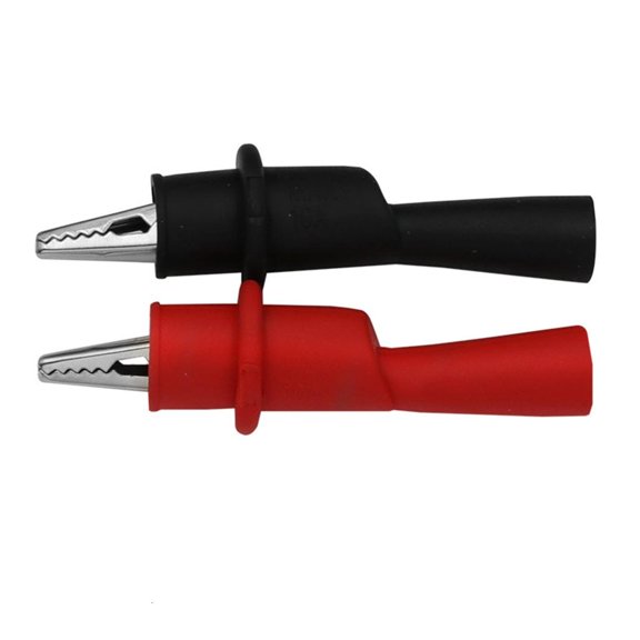 WE-POLUJ 2Pcs Multimeter Push on Alligators Clip Alligators Crocodiles Test Clip Clamps for Multimeter Test Leads Alligators Clip