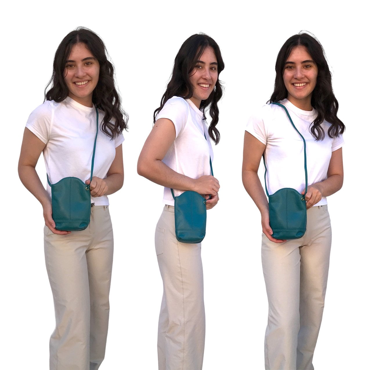 SILVERFEVER Women's Crossbody Handbag Leather Travel Ladies Phone Bag Genuine Cowhide Purse