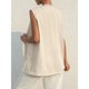 thumbnail image 2 of -Chaleco informal de gran tamaño para mujer, chaqueta sin mangas con cuello en V, elegante, moda coreana, Estética de verano, 2 of 5