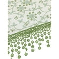 thumbnail image 4 of Velo de Mantilla de Encaje con Rhinestones Sparkling Inspire Chic, Elegante Pañuelo Triangular para Iglesia y Boda 51.2"x15.7" Verde, 4 of 5