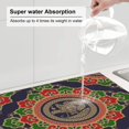 thumbnail image 5 of XMXT Microfiber Drying Mat for Kitchen Counter, Seamless Dragon Decoration Pattern Absorbent Dish Drying Mats for Sink Dishes Rack Pad, 16 x 18 inches, 5 of 9