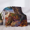thumbnail image 3 of Naloa Colorful Maple Leaf Beach Turtle Flannel Blankets - Thick and Warm Blanket for Winter, Soft Fuzzy Plush King Blanket for All Seasons40"x30", 3 of 6