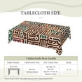 thumbnail image 5 of ZNDUO Rectangle Table Cloth, Abstract Mayan Style Lines Pattern Waterproof Stain Resistant Washable Polyester Table Cover, 54 X 72 Inch, 5 of 8