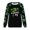 thumbnail image 4 of Craaazy Women's Long Sleeve St Patricks Day Tshirts with Green Shamrock, 4 of 5