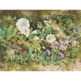 thumbnail image 2 of John Jessop Hardwick 24x19 Black Ornate Framed Double Matted Museum Art Print Titled: Flower Study (1866), 2 of 5