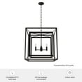 thumbnail image 7 of Hunter - Doherty 4-light Onyx Bengal, Large Chandelier, Dimmable, Casual Style, Square Shaped, for Bedrooms, Dining, Living Rooms - 19409, 7 of 7