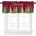thumbnail image 1 of Cantonnières de Noël pour Fenêtre de Cuisine 54 Pouces L x 18 Pouces H, Petit Rideau Rustique avec Flocons de Neige Tombants et Arbres de Noël pour Salon, Cantonnières Rouges d'Hiver pour Fenêtres/salle de Bain/chambre, 1 of 6