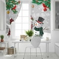 thumbnail image 5 of Fsddascl Christmas Snowman Blackout Curtains for Bedroom/Living Room, Thermal Insulated Kitchen Curtains, Grey Xmas Pine Branches Snowflakes Red Birds Grommet Darkening Window Treatment 42"x84"x2, 5 of 6