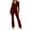 Wine, variant on Women's 2 Piece Ribbed Knit Outfit,Zip Up Hooded Long Sleeve Jacket & High Waist Flare Pants,Slim Casual Fall Winter Tracksuit Set for Women,Beige Women's S-XL