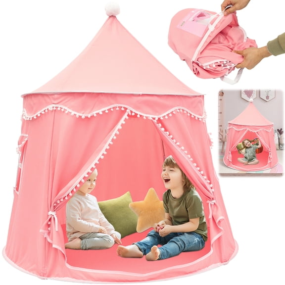 Kids Castle Play Tents for Toddlers Pop Up Kids Indoor Playhouse Portable Princess Tent for Girls Toy House Reading Party