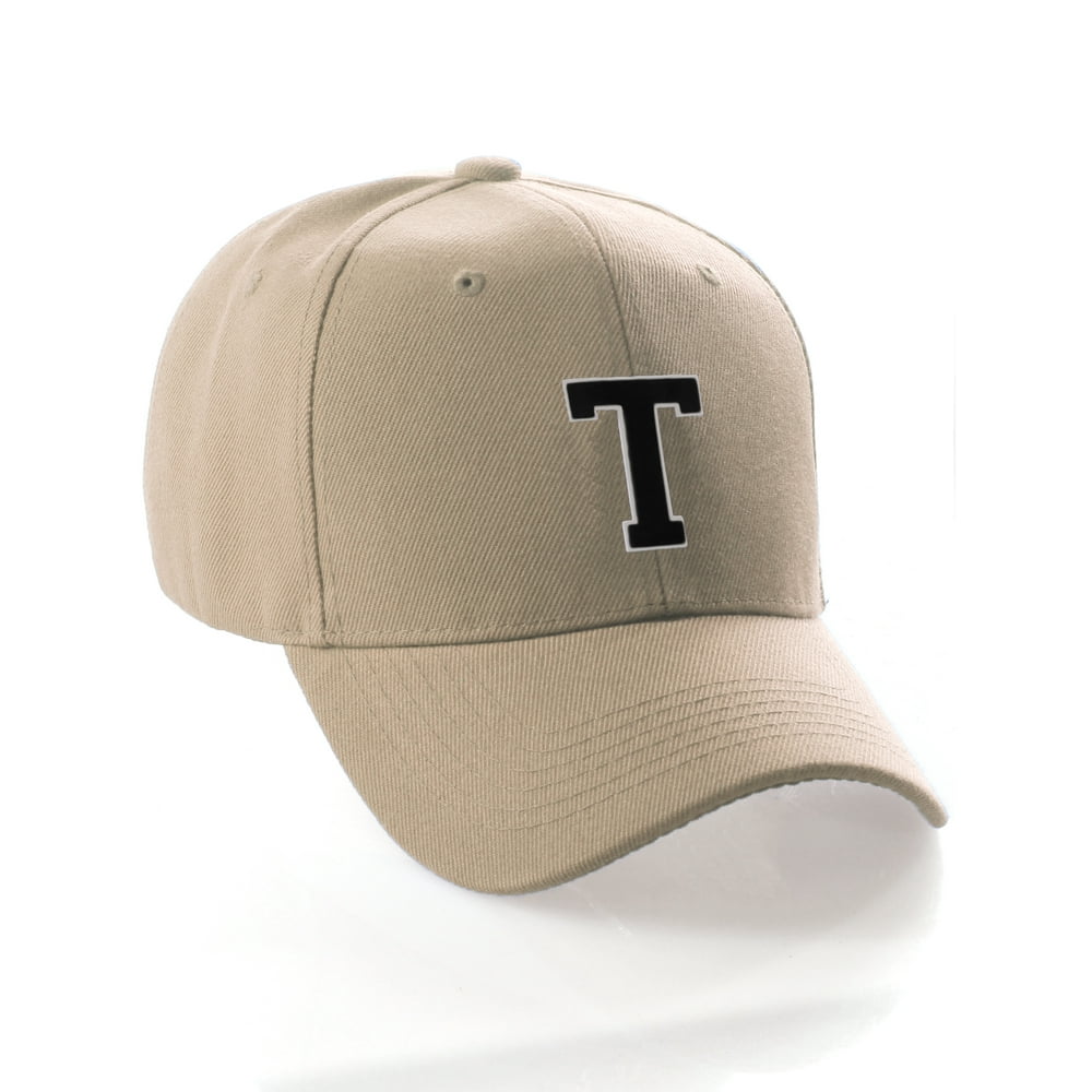 Classic 3D Raised Initial Letters A to Z Structured Baseball Hat Cap