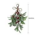 thumbnail image 3 of CoreLiving Artificial Mistletoe Garland with Glitter Bow, Fake Mistletoe Christmas Decoration Hanging for Home Party, Durable Xmas Ornament for Indoor Holiday Decor, 3 of 6