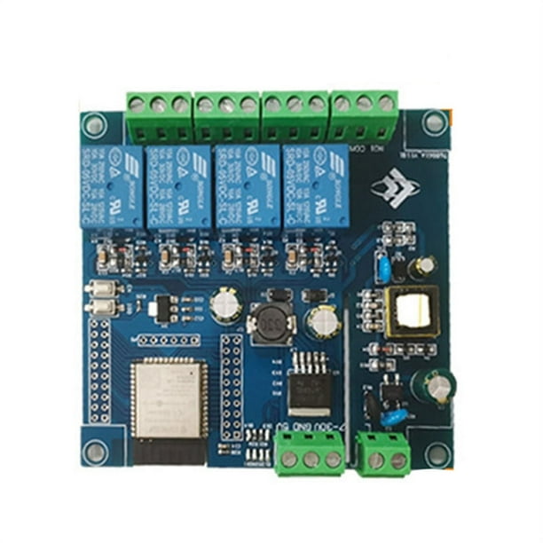 AC 220V/DC 5-30V Fuente de AlimentacióN ESP32 WIFI Bluetooth BLE MóDulo de Relé de Cuatro VíAs ESP32-WROOM Placa de Desarrollo Puerto 1/O