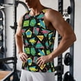 thumbnail image 5 of Pofeuu Geometric Dinosaur Print Men's Workout Tank Tops Sleeveless Muscle Gym Shirt Quick Dry-4X-Large, 5 of 7