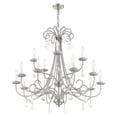 thumbnail image 2 of Livex Lighting Daphne 15 Light Foyer Chandelier in Brushed Nickel, 2 of 9