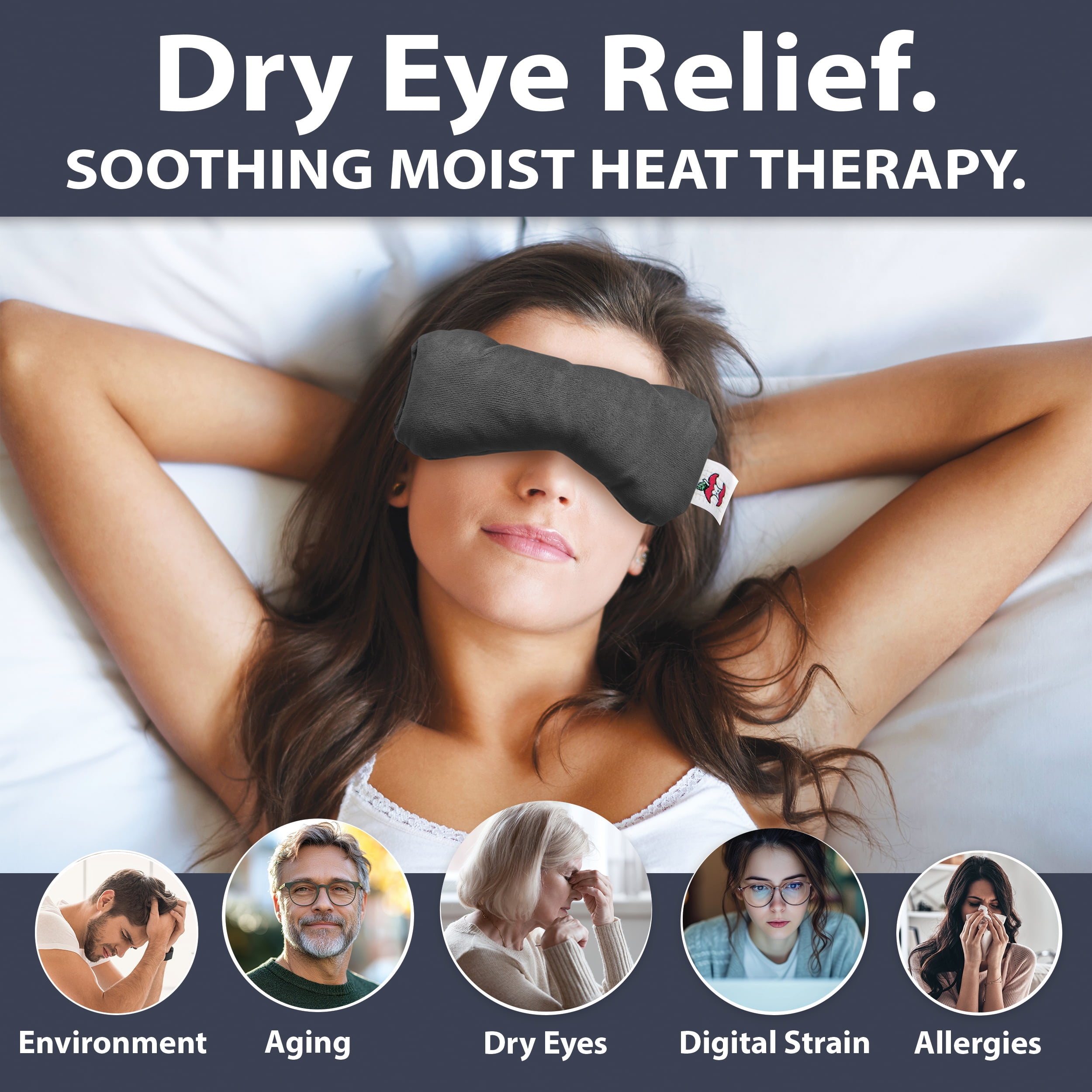 Core Products MicroBeads Eye Compress Moist Heat Therapy Pack - Gray