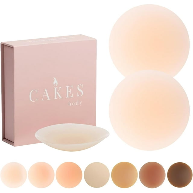 Cakes Grippy Seamless Covers, Cakes Nipple Covers Grippy Not Sticky, Cakes Plus Nipple Covers Full Coverage Reusable