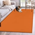 thumbnail image 2 of Orange Large Area Rugs for Bedroom Living Room, Soft Non Slip Carpet Bedside Rug, Pure Orange Rectangular Floor Cover Kitchen Accent Rug 2.7'x5' for Dining Room/Office, 2 of 9