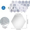 thumbnail image 2 of Easy To Stick And Remove, Modular Sectional Sofa Hexagonal Mirror Tiles With Smooth Rounded Edges For Living Room And Bedroom (24), 2 of 7