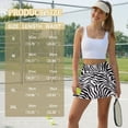 thumbnail image 7 of Xoenoiee Zebra Stripe Print Athletic Tennis Golf Skorts Skirts for Women with Pocket High Waist Pleated Skirts for Workout Running Sports Casual, S, 7 of 7