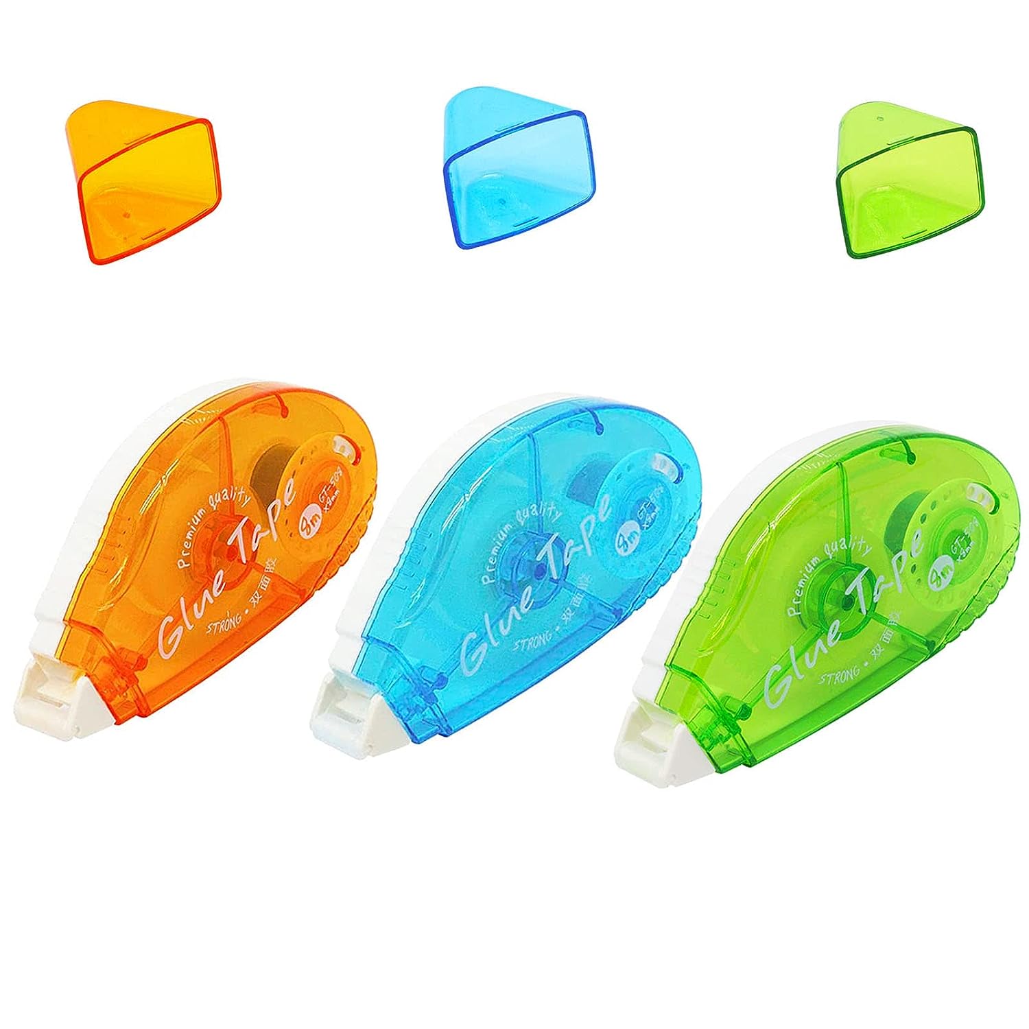 3 Pcs Double Sided Tape Roller,Permanent Adhesive Scrapbook Tape