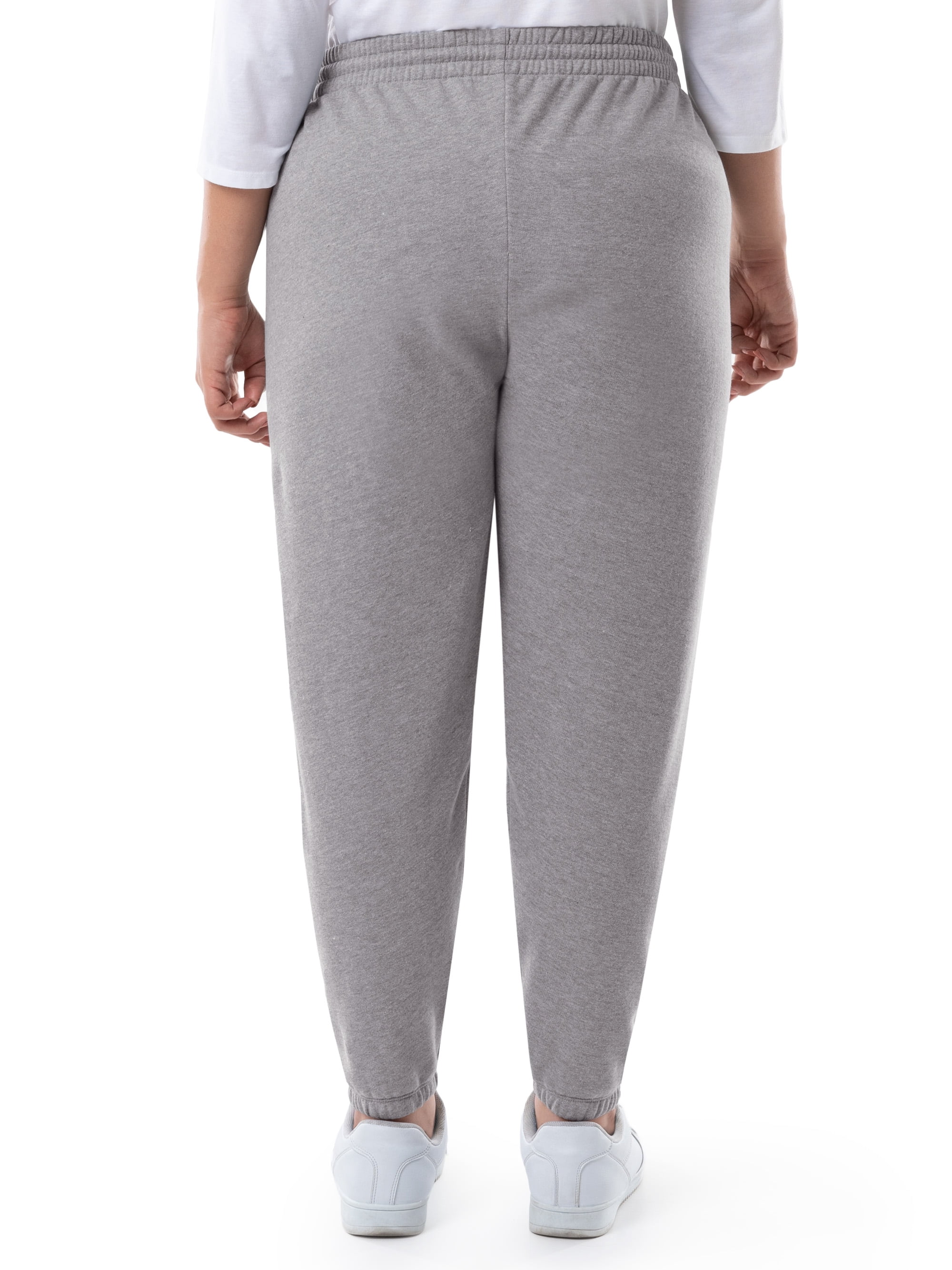 Terra & Sky Women's Plus Size Fleece Sweatpants, 2-Pack