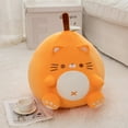 thumbnail image 4 of Super Soft Orange Cat Stuffed Animal Pillow Cute Round Plush Pillow Sofa/bedroom Decor Round Cushion, 4 of 5